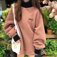 Load image into Gallery viewer, Hoodies Women Autumn Winter Trendy Embroidery Korean Style Simple Casual Kawaii Ulzzang Oversize Womens Clothing Chic Streetwear