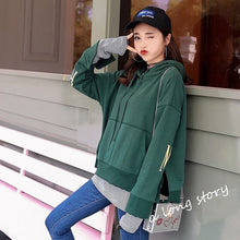 Load image into Gallery viewer, Hoodies Women Autumn Winter Trendy Embroidery Korean Style Simple Casual Kawaii Ulzzang Oversize Womens Clothing Chic Streetwear