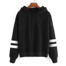 Load image into Gallery viewer, Black Friday Deals 2018 New Striped Long Sleeve Solid Hooded Hoodie arrival Womens  Sweatshirt Jumper Hooded Warm Pullover Tops