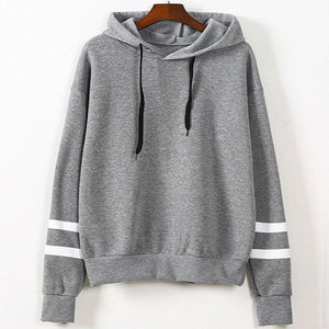 Black Friday Deals 2018 New Striped Long Sleeve Solid Hooded Hoodie arrival Womens  Sweatshirt Jumper Hooded Warm Pullover Tops