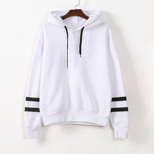 Black Friday Deals 2018 New Striped Long Sleeve Solid Hooded Hoodie arrival Womens  Sweatshirt Jumper Hooded Warm Pullover Tops